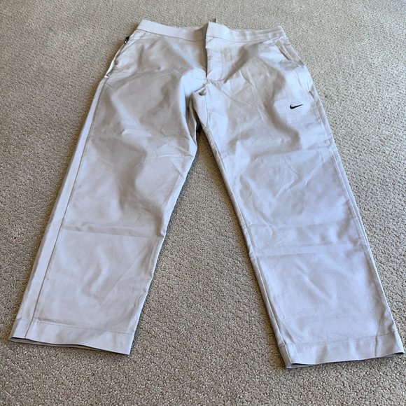 Nike Sportswear Cropped Woven Unlined Sneaker Pants Beige Sz M/32 #DD7032-236 - Picture 7 of 15